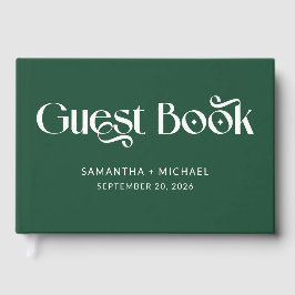 Diepe pijn decoratieve serif-huwelijk gastenboek