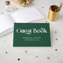 Diepe pijn decoratieve serif-huwelijk gastenboek