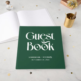 Diepe pijn decoratieve serif-huwelijk gastenboek