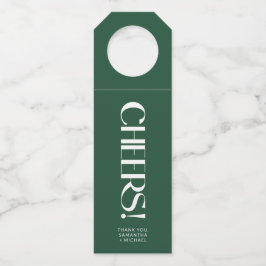 Diepe pijn decoratieve serif huwelijks Cheers Flessenhanger