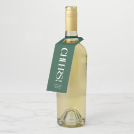 Diepe pijn decoratieve serif huwelijks Cheers Flessenhanger