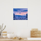 Diepe poeder // Fire Oranje en Blue Sunset Poster (Keuken)