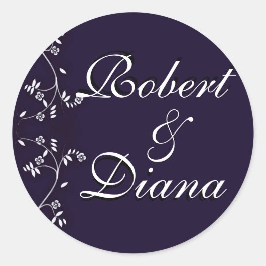 Diepe pruim bruiloft zegels (Voorkant)