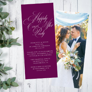 Diepe pruim Happily Ever After Foto Ontvangst Kaart