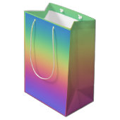 Diepe regenbooggradiënt Birthday Gift Bag Medium Cadeauzakje (Achterkant Gekanteld)