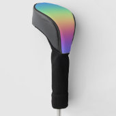 Diepe regenbooggradiënt golfheadcover (Schuin)