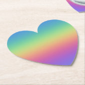 Diepe regenbooggradiënt — Onderzetters voor hartpa (Gekanteld)