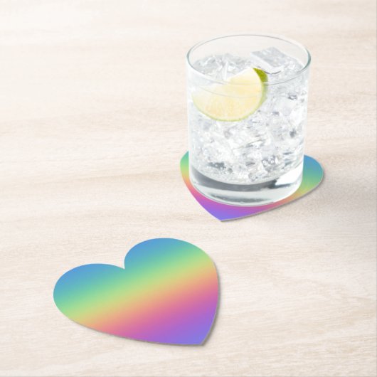 Diepe regenbooggradiënt — Onderzetters voor hartpa (Insitu)