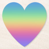 Diepe regenbooggradiënt — Onderzetters voor hartpa (Voorkant)