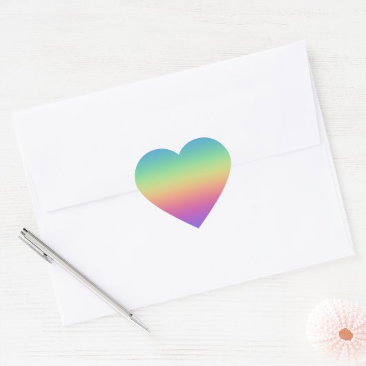 Diepe regenbooggradiënt Stickers (Envelop)