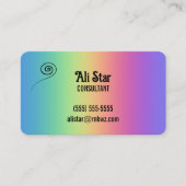 Diepe regenboogkleuren, Visitekaartjes (Voorkant)