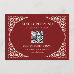 Diepe Robijnen QR RSVP Kaart