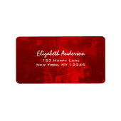 Diepe rode Abstracte achtergrond van structuur Etiket (Voorkant)