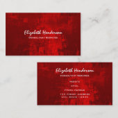 Diepe rode Abstracte achtergrond van structuur Visitekaartje (Voorkant / Achterkant)