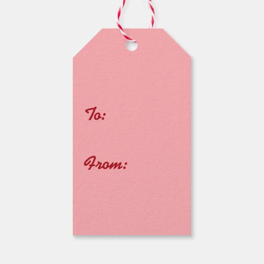 Diepe rode dampkast moderne kerstboom cadeaulabel (Achterkant)