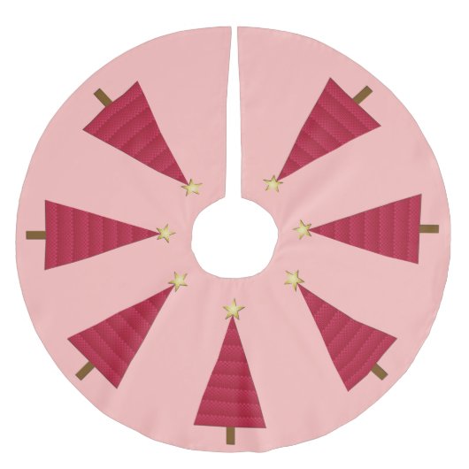 Diepe rode dampkast moderne kerstboom rok (Voorkant)