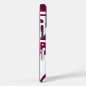 Diepe rode en witte doodles Case-Mate iPhone case (Achterkant / Rechts)