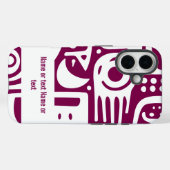 Diepe rode en witte doodles Case-Mate iPhone case (Achterkant (horizontaal))