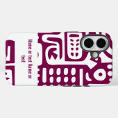 Diepe rode en witte doodles Case-Mate iPhone case (Achterkant (horizontaal))
