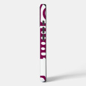 Diepe rode en witte doodles Case-Mate iPhone case (Achterkant / Links)