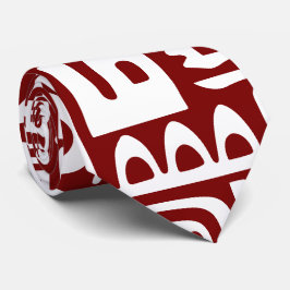 Diepe rode en witte doodles van 7 stropdas