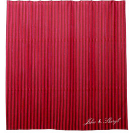 Diepe rode geribbelde verticale lijnen douchegordijn