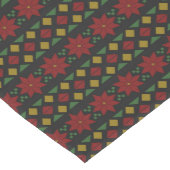 Diepe Rode Poinsettias Border MCM Medium Tafelloper (Hoek)