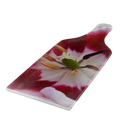 Diepe rode tulp snijplank (Hoek)