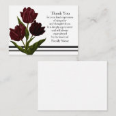 Diepe rode tulpen Dankjewel Card Notitiekaartje (Voorkant / Achterkant)