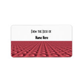 Diepe Roos Etiket voor gepatenteerde naam (Voorkant)