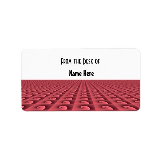 Diepe Roos Etiket voor gepatenteerde naam (Voorkant)