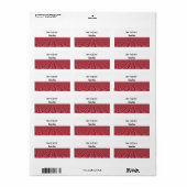 Diepe Roos Etiket voor gepatenteerde naam (Full Sheet)