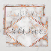 Diepe Roos Gold/kopermarmer Kaart (Voorkant / Achterkant)