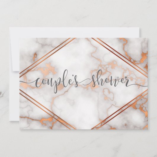 Diepe Roos Gold/kopermarmer Kaart (Voorkant)