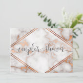 Diepe Roos Gold/kopermarmer Kaart (Staand voorkant)