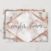 Diepe Roos Gold/kopermarmer Kaart (Voorkant / Achterkant)