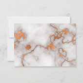 Diepe Roos Gold/kopermarmer RSVP Kaartje (Achterkant)