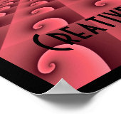 Diepe Roos Patroonontwerp - Creatieve Passie Poster (Hoek)