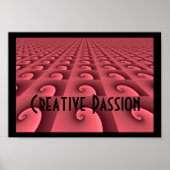 Diepe Roos Pattern Design - Creative Passion Poster (Voorkant)