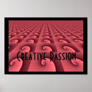 Diepe Roos Pattern Design - Creative Passion Poster