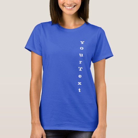 Diepe Royal Blue Distress Text Modern Elegant T-shirt (Voorkant)