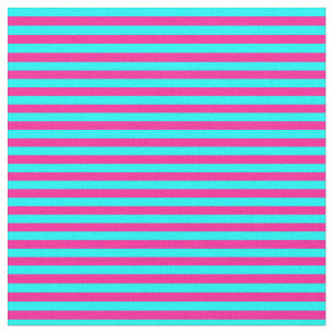 Diepe roze en Aqua Striped Patroon Stof