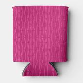 Diepe roze geometrische herhaling blikjeskoeler (Voorkant)