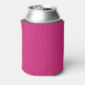 Diepe roze geometrische herhaling blikjeskoeler (Blikje Achterkant)