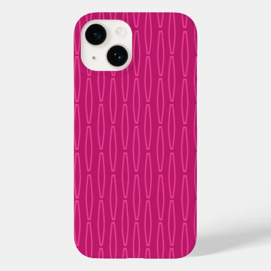 Diepe roze geometrische herhaling Case-Mate iPhone case (Achterkant)
