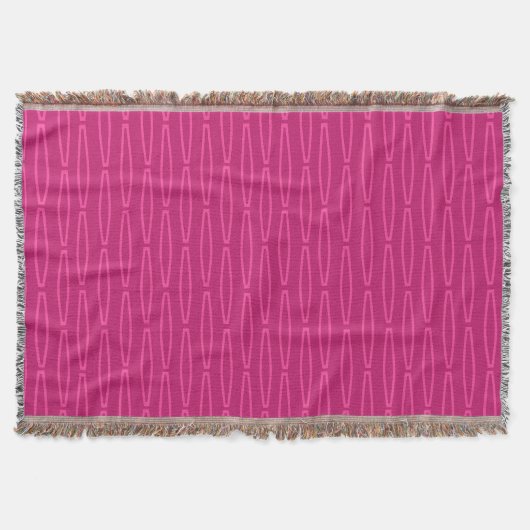Diepe roze geometrische herhaling deken (Voorkant)