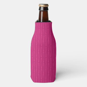 Diepe roze geometrische herhaling flesjeskoeler