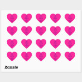 Diepe roze kalm houden en doorgaan hart sticker (Vel)