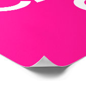 Diepe roze kalm houden en doorgaan poster (Hoek)