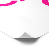 Diepe roze kalm houden en doorgaan poster (Hoek)